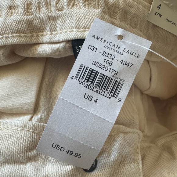 NWT’s American Eagle Highest Rise khaki denim skirt size 4 - Picture 6 of 9